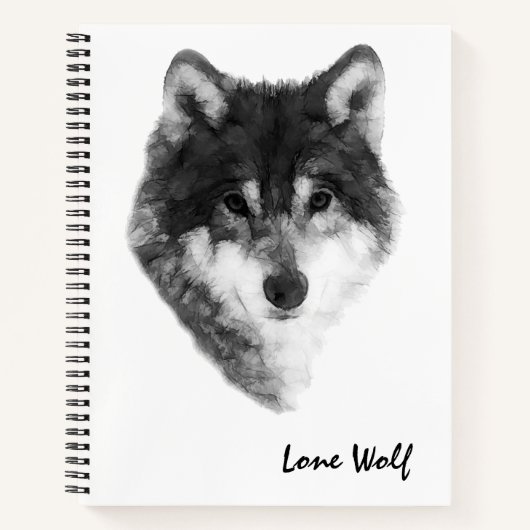 Lone Wolf elegant Notizblock (Vorderseite)