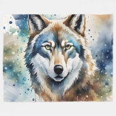 Lone Wolf Fleecedecke (Vorderseite (Horizontal))