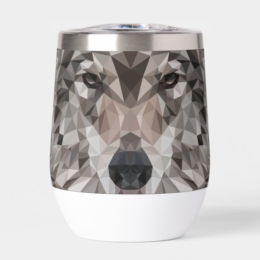 Lone Wolf Geometric Portrait (Vorderseite)
