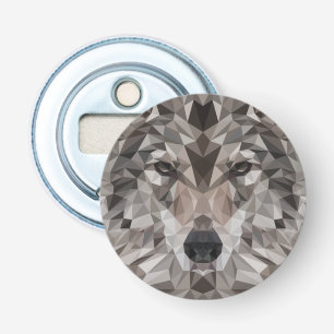 Lone Wolf Geometric Portrait Flaschenöffner