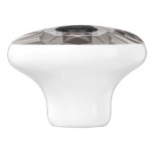 Lone Wolf Geometric Portrait Keramikknauf (Seitenansicht)