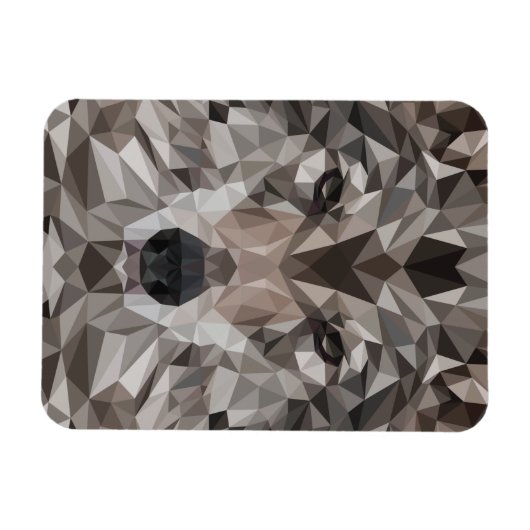 Lone Wolf Geometric Portrait Magnet (Horizontal)