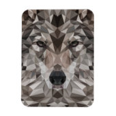 Lone Wolf Geometric Portrait Magnet (Vertikal)