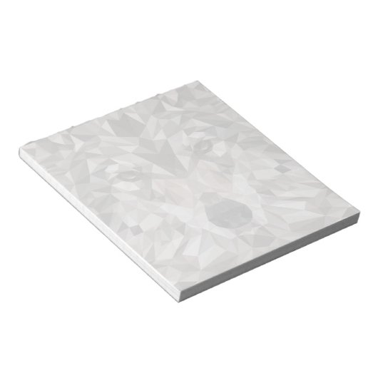 Lone Wolf Geometric Portrait Notizblock (angewinkelt)