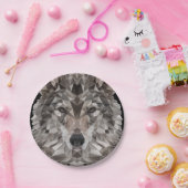 Lone Wolf Geometric Portrait Pappteller (Party)