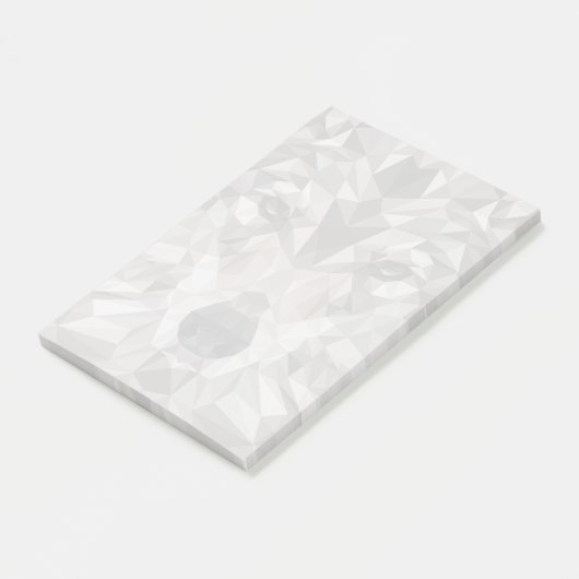 Lone Wolf Geometric Portrait Post-it Klebezettel (angewinkelt)