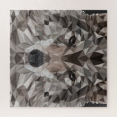Lone Wolf Geometric Portrait Puzzle (Horizontal)