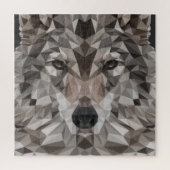 Lone Wolf Geometric Portrait Puzzle (Vertikal)