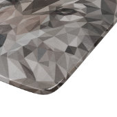 Lone Wolf Geometric Portrait Schneidebrett (Ecke)