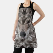 Lone Wolf Geometric Portrait Schürze (InSitu)