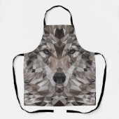 Lone Wolf Geometric Portrait Schürze (Vorderseite)