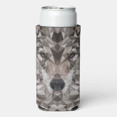 Lone Wolf Geometric Portrait Selters Dosenkühler (Seltzer Rückseite)