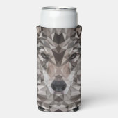 Lone Wolf Geometric Portrait Selters Dosenkühler (Seltzer Vorderseite)