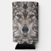 Lone Wolf Geometric Portrait Selters Dosenkühler (Rückseite)