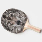 Lone Wolf Geometric Portrait Tischtennis Schläger (Seitenansicht)