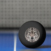 Lone Wolf Geometric Portrait Tischtennisball (Netto)