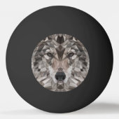 Lone Wolf Geometric Portrait Tischtennisball (Vorderseite)