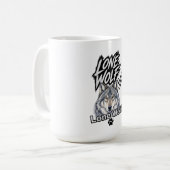 Lone Wolf Grafik-Mug Kaffeetasse (Vorderseite Links)