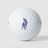 Lone wolf heulen lila golfball (Vorderseite)