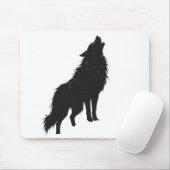 🐺 Lone Wolf Howling Design Maus Pads Mousepad (Mit Mouse)