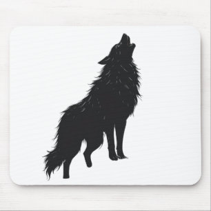 🐺 Lone Wolf Howling Design Maus Pads Mousepad