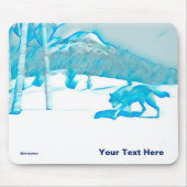 Lone Wolf im WInter Mousepad (Vorne)