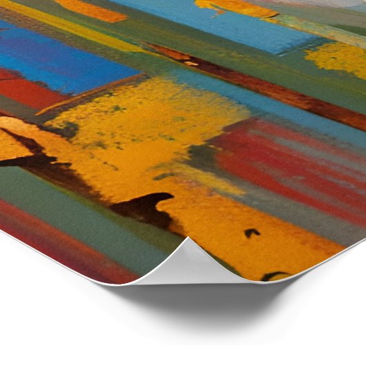 Lone Wolf in der Wildnis, Tier, Natire Poster (Ecke)