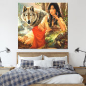 Lone Wolf Leinwanddruck (Insitu (Schlafzimmer))