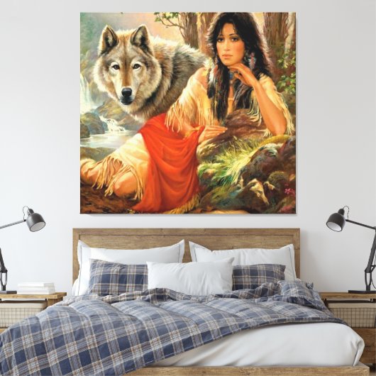 Lone Wolf Leinwanddruck (Insitu (Schlafzimmer))