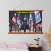 Lone Wolf Leistung Wandteppich Mit Holzrahmen (Schlafzimmer)