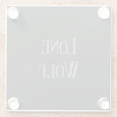 Lone Wolf Male Sigma Modern Minimalist Glasuntersetzer (Rückseite)