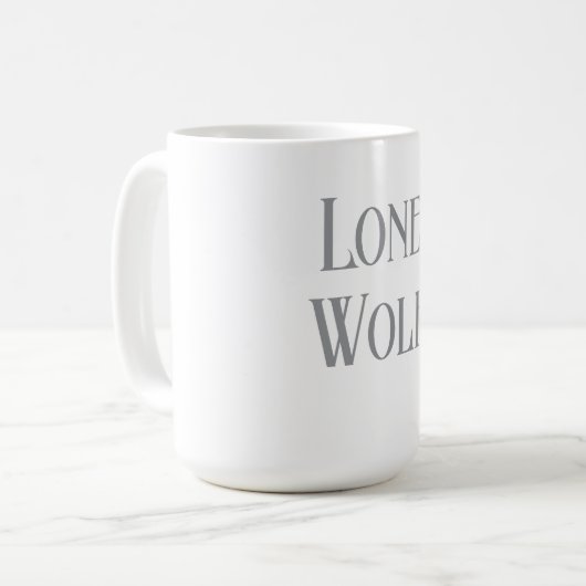 Lone Wolf Male Sigma Modern Minimalist Kaffeetasse (Vorderseite Links)