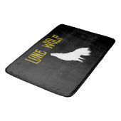 Lone Wolf Male Sigma Modern Minimalistisch Badematte (Schrägansicht)