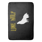 Lone Wolf Male Sigma Modern Minimalistisch Badematte (Vorderseite Vertikal)