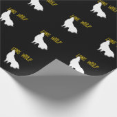 Lone Wolf Male Sigma Modern Minimalistisch Geschenkpapier (Ecke)