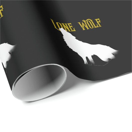 Lone Wolf Male Sigma Modern Minimalistisch Geschenkpapier (Rolleneckpunkt)