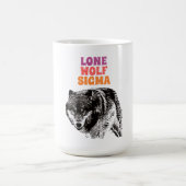 Lone Wolf Male Sigma Modern Minimalistisch Kaffeetasse (Mittel)