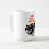 Lone Wolf Male Sigma Modern Minimalistisch Kaffeetasse (Vorderseite Links)