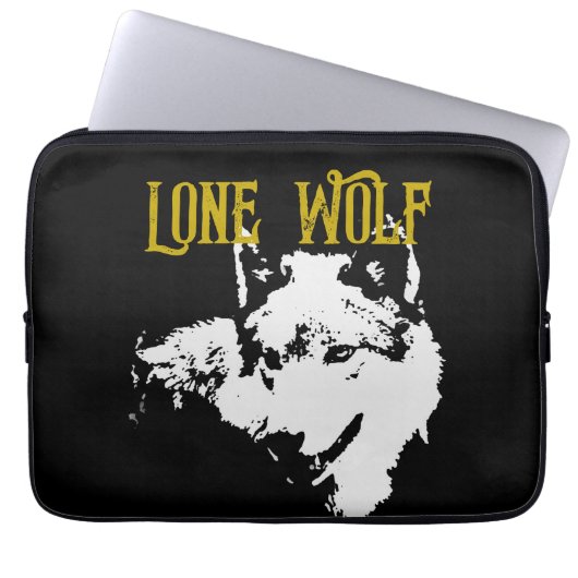 Lone Wolf Male Sigma Modern Minimalistisch Laptopschutzhülle (Vorderseite)