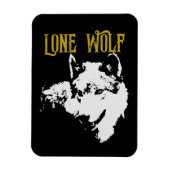 Lone Wolf Male Sigma Modern Minimalistisch Magnet (Vertikal)