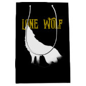 Lone Wolf Male Sigma Modern Minimalistisch Mittlere Geschenktüte (Vorderseite)