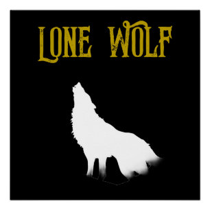 Lone Wolf Male Sigma Modern Minimalistisch Poster