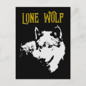 Lone Wolf Male Sigma Modern Minimalistisch Postkarte (Vorderseite)