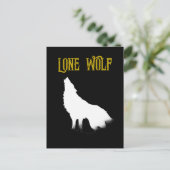 Lone Wolf Male Sigma Modern Minimalistisch Postkarte (Stehend Vorderseite)
