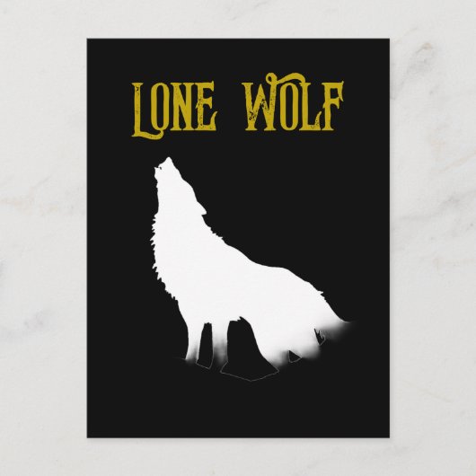 Lone Wolf Male Sigma Modern Minimalistisch Postkarte (Vorderseite)