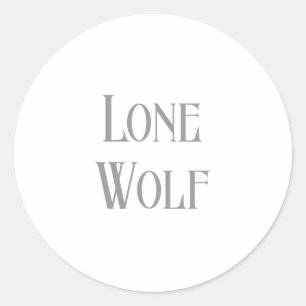 Lone Wolf Male Sigma Modern Minimalistisch Runder Aufkleber