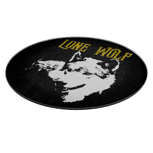 Lone Wolf Male Sigma Modern Minimalistisch Schneidebrett (Ecke)