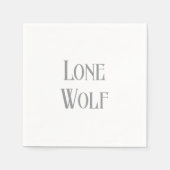 Lone Wolf Male Sigma Modern Minimalistisch Serviette (Vorderseite)