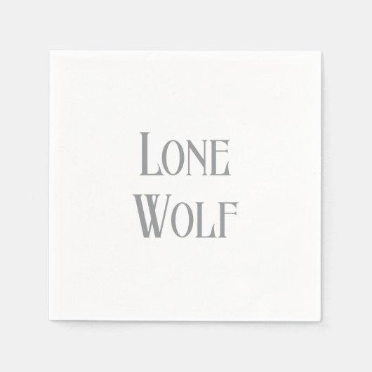 Lone Wolf Male Sigma Modern Minimalistisch Serviette (Vorderseite)