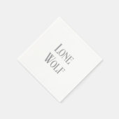 Lone Wolf Male Sigma Modern Minimalistisch Serviette (Ecke)